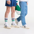 Boy leather sneakers - White/Light Blue