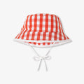 Bucket Hat a Quadretti Vichy - White/Arancione