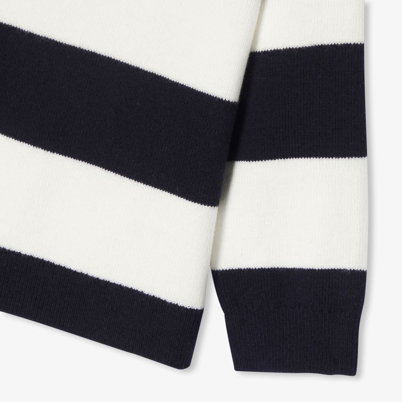 Baby boy striped jumper - White/Navy Blue