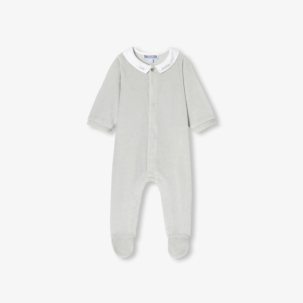 Baby chenille pyjamas - Ice Grey