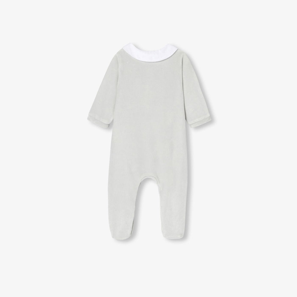 Baby chenille pyjamas - Ice Grey