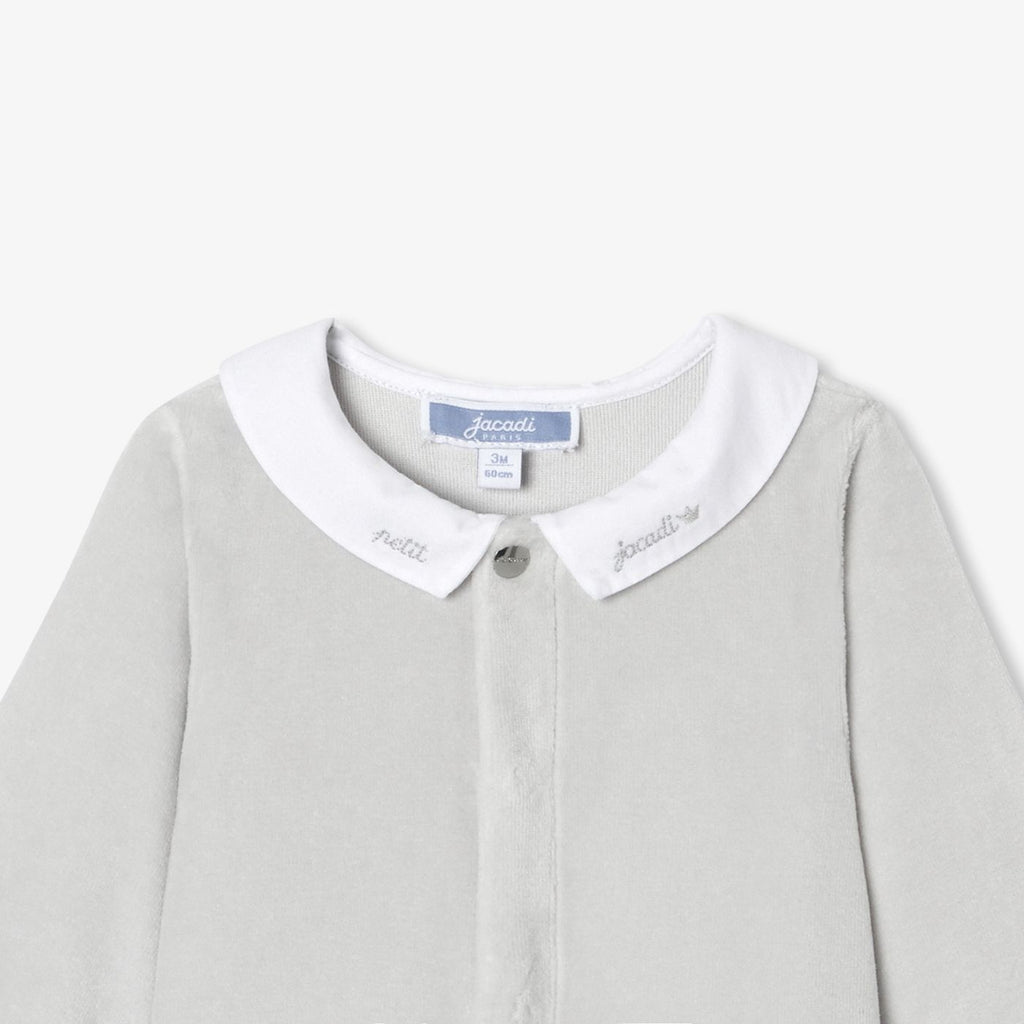 Baby chenille pyjamas - Ice Grey