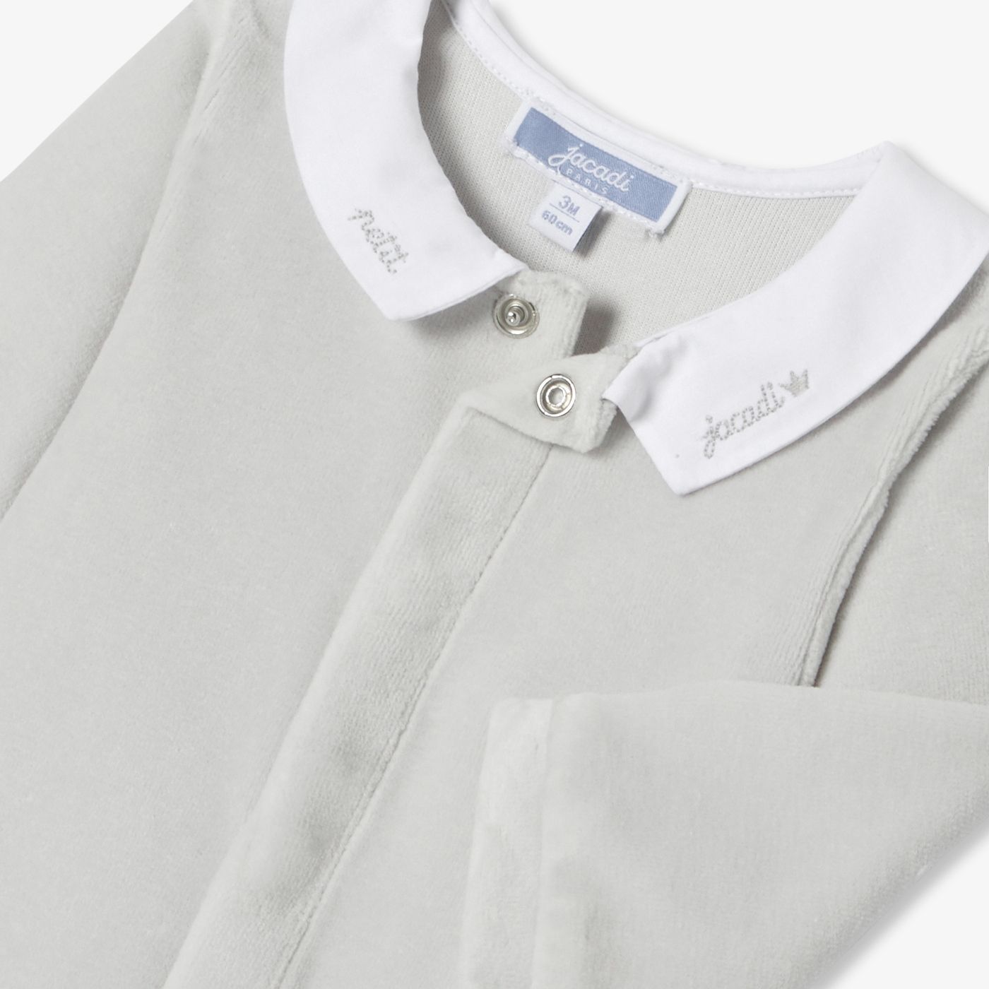 Baby chenille pyjamas - Ice Grey
