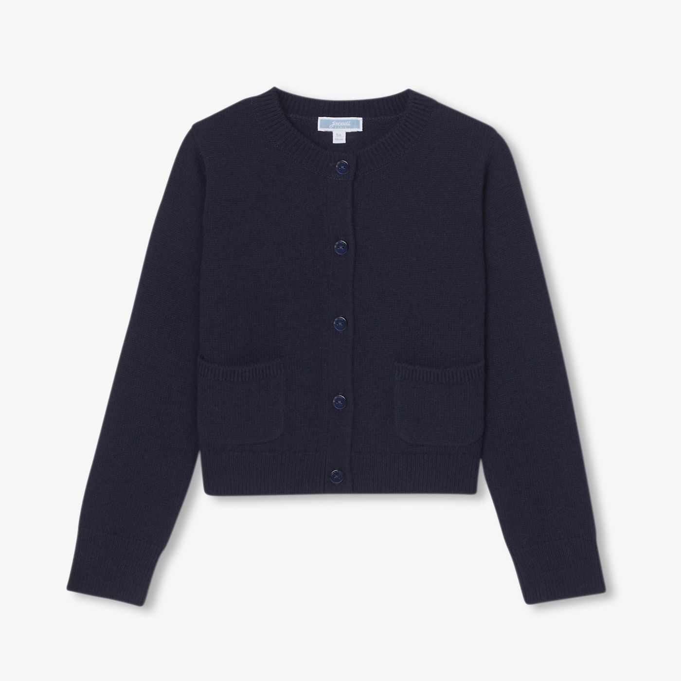 Girl wool and cashmere cardigan - Navy Blue Jacadi