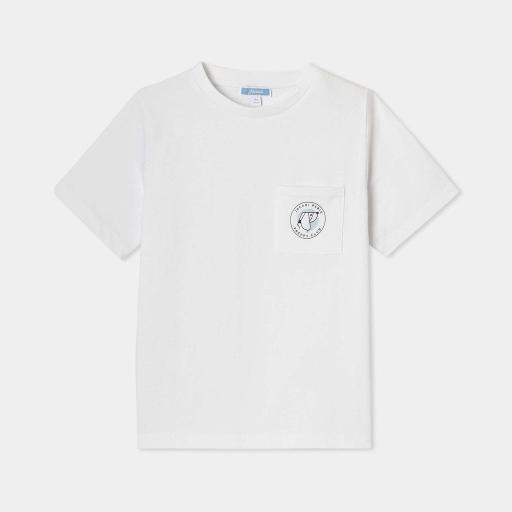 T-shirt Short-sleeved in Cotton Boy - Jacadi White