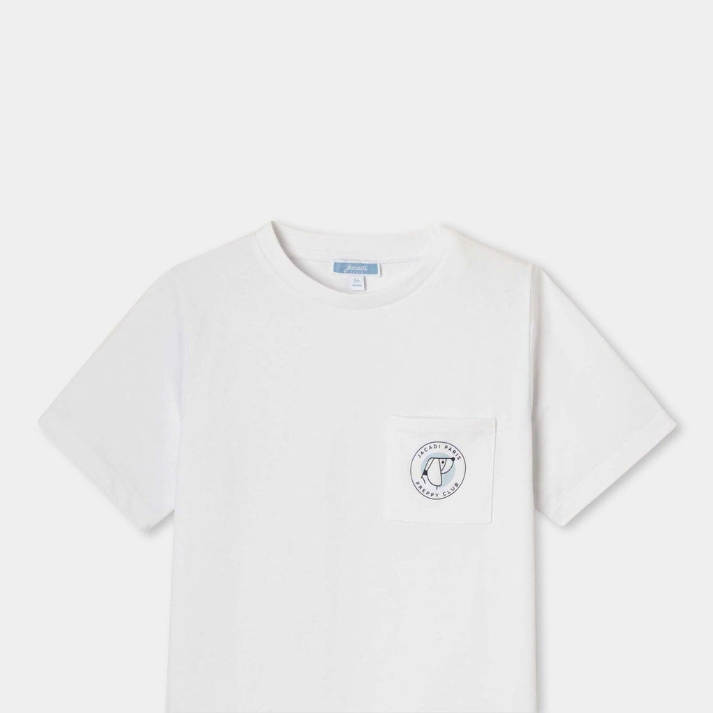 T-shirt Short-sleeved in Cotton Boy - Jacadi White