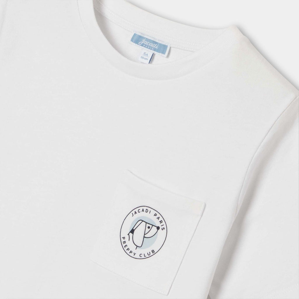 T-shirt Short-sleeved in Cotton Boy - Jacadi White