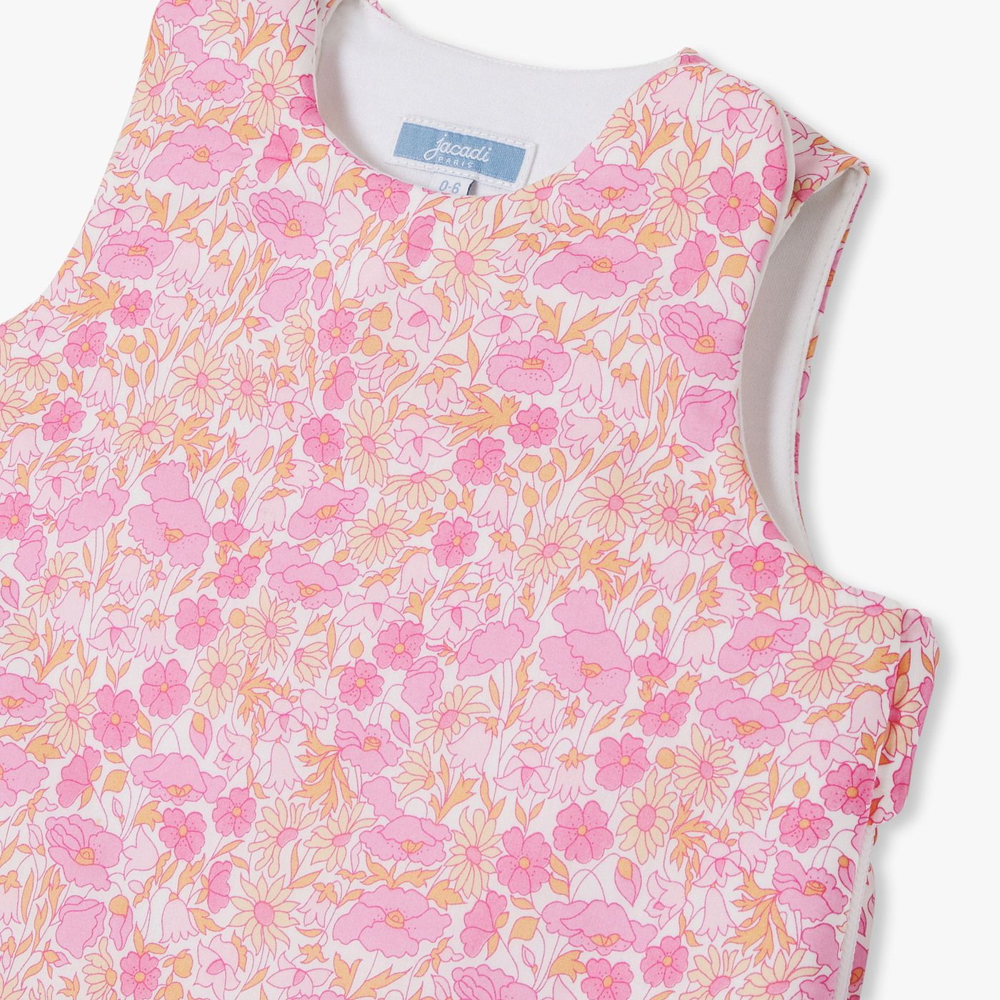 Sacco Nanna Baby Girl 0-6 Mesi in Liberty Fabric - Pink/Multicolour