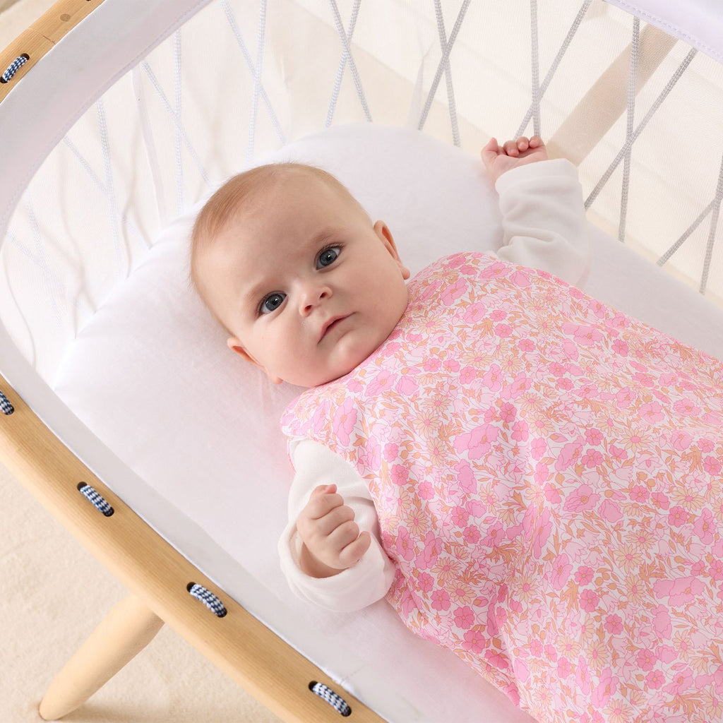 Baby girl Liberty fabric sleeping bag 0-6 months - Pink/Multicolour