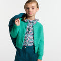 JC-TG026 Girl wool and alpaca cardigan - Almond Green