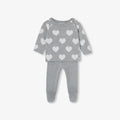 Newborn cotton outfit set - Grey/White