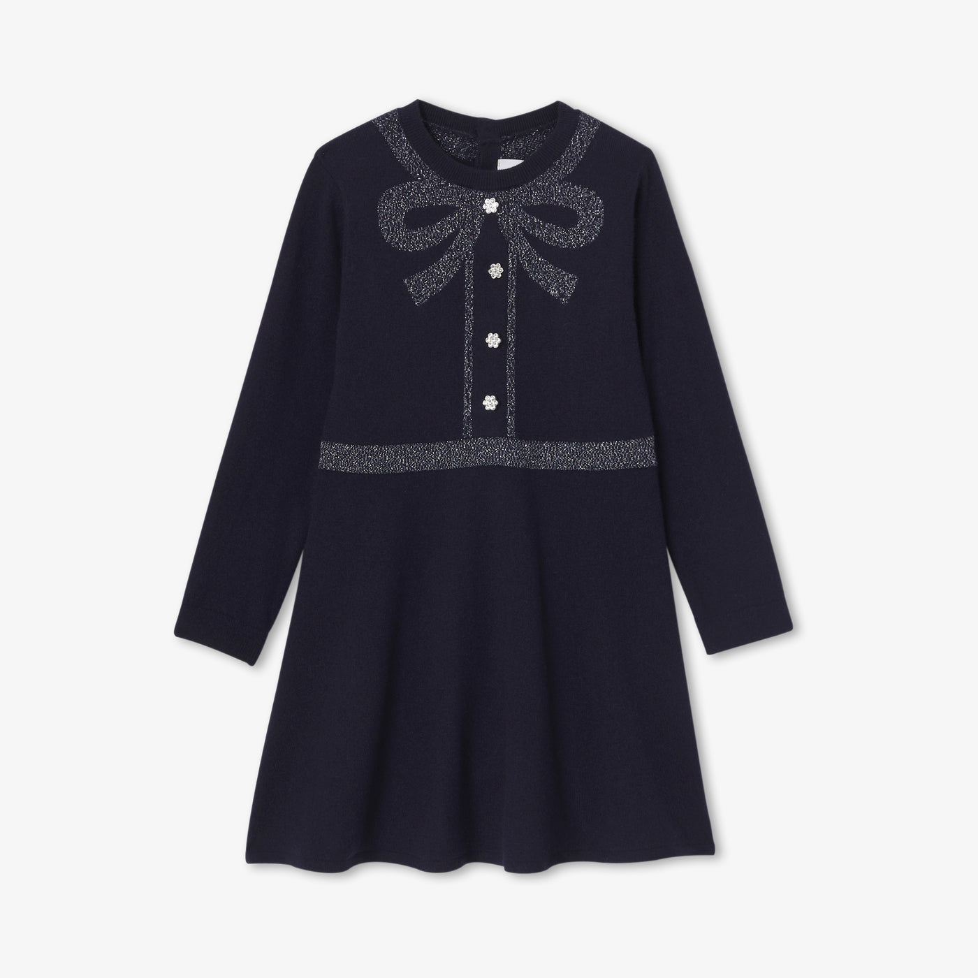 Jacadi Knit Dress for Girls - Navy