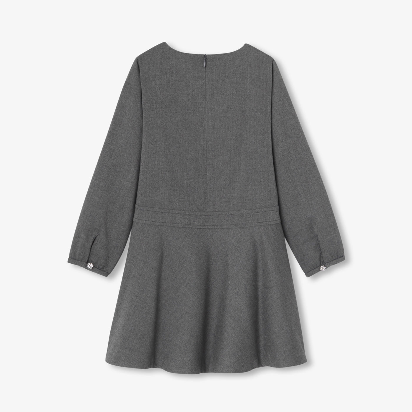 Jacadi Flannel Dress for Girls - Grey