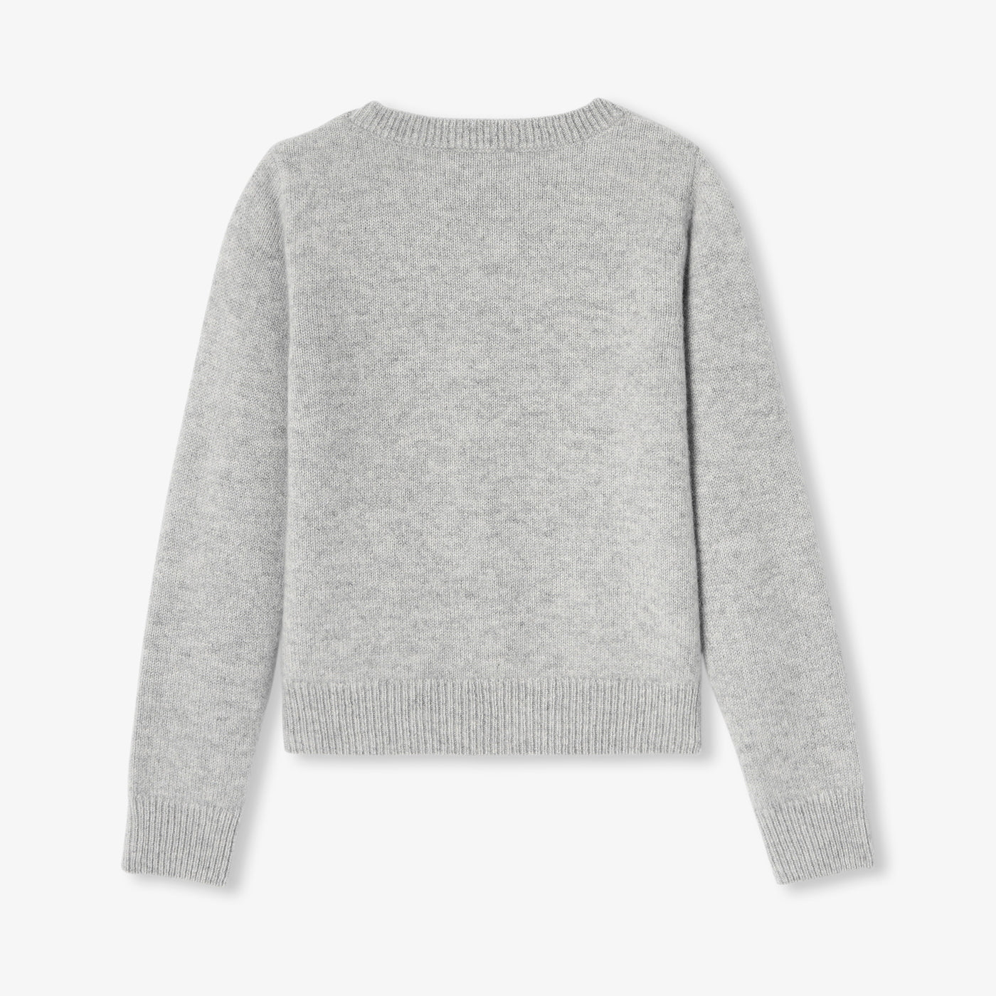 JC-TG021 Jacadi Girls' Cashmere Sweater - Light Melange Grey