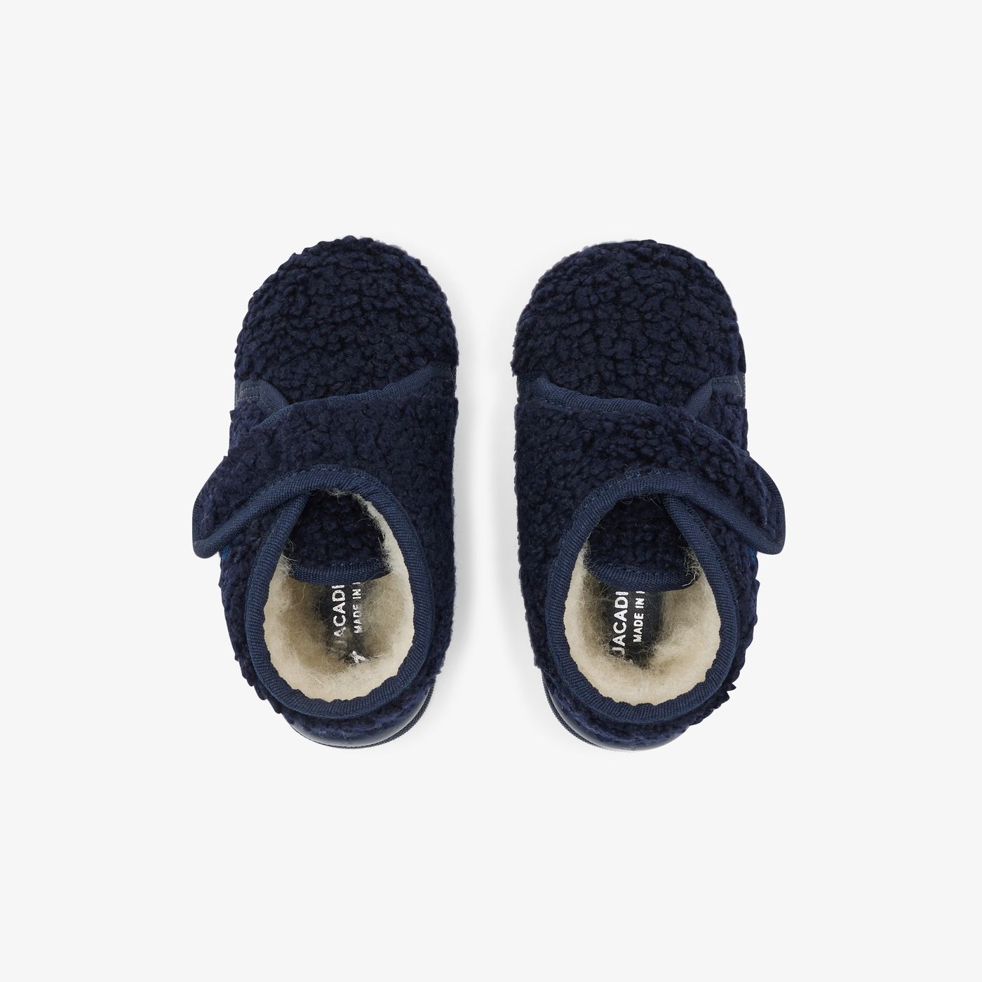 Baby boy faux fur slippers - Navy Blue Jacadi