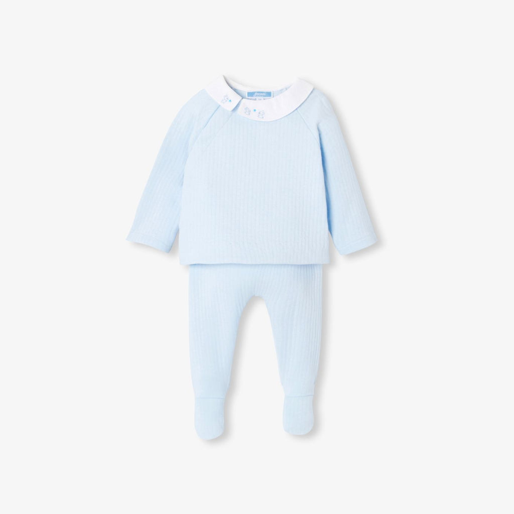 Baby boy double jersey comfort outfit set - Light Blue