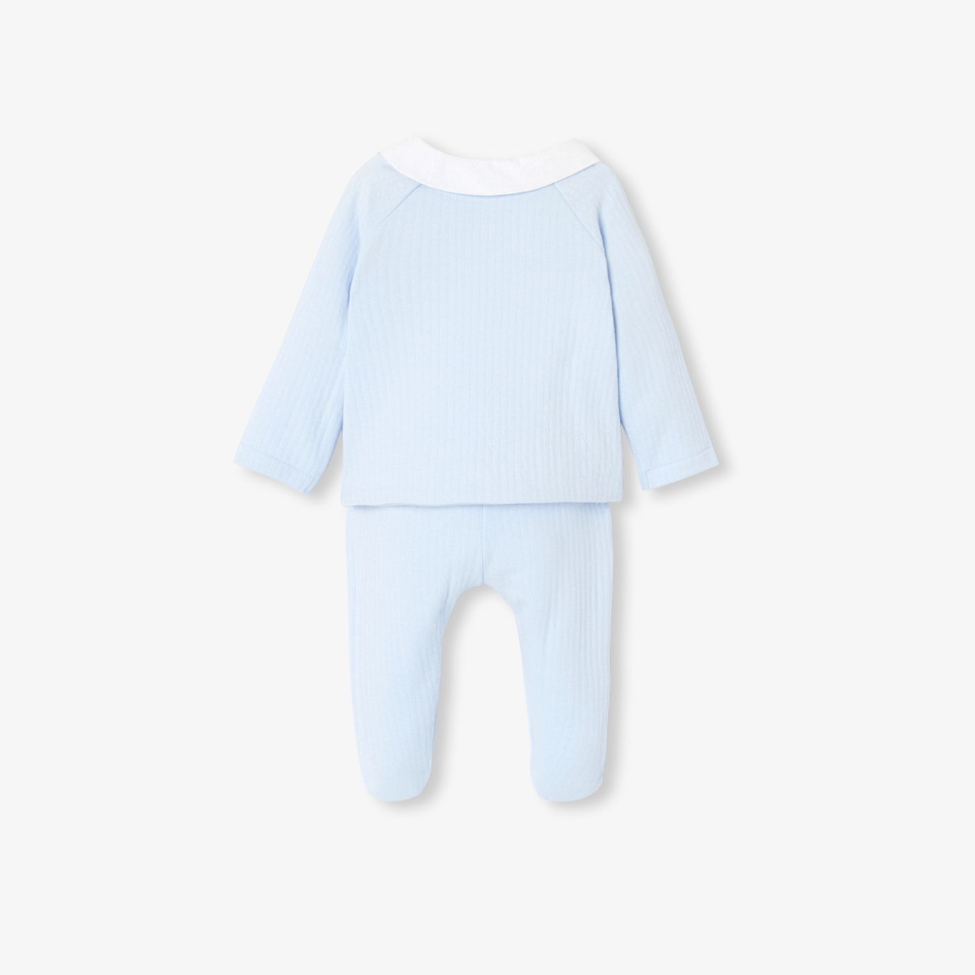 Baby boy double jersey comfort outfit set - Light Blue
