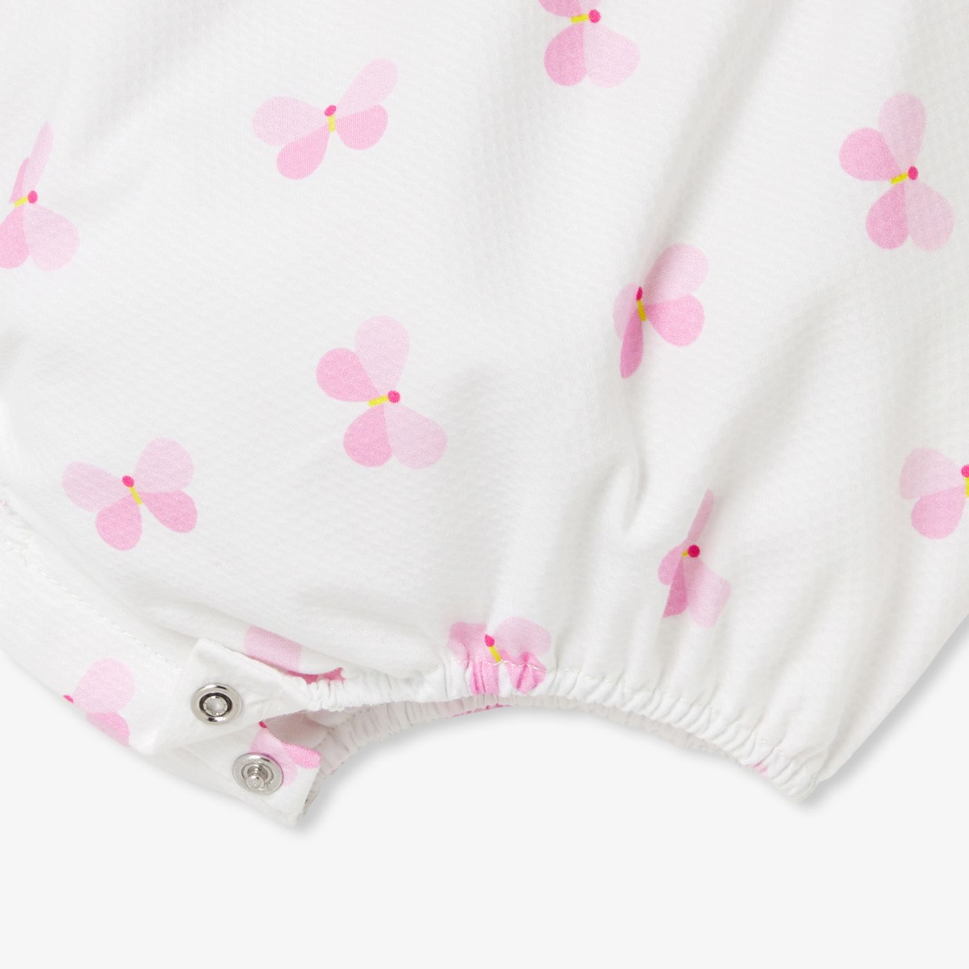 Romper in Cotton Piqué Baby Girl - White/Multicolour