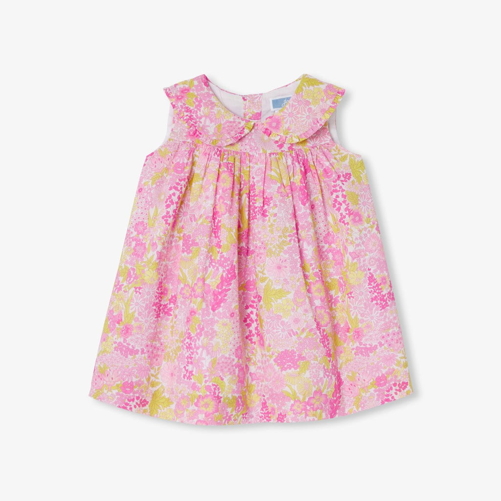 Baby girl sleeveless dress in Liberty fabric