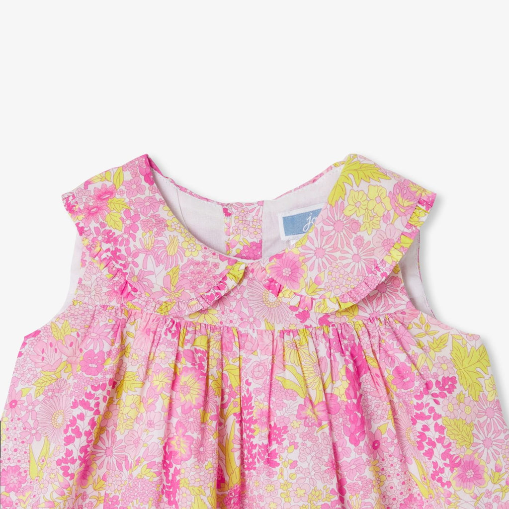 Baby girl sleeveless dress in Liberty fabric