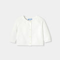 Baby girl cotton garter-stitch cardigan