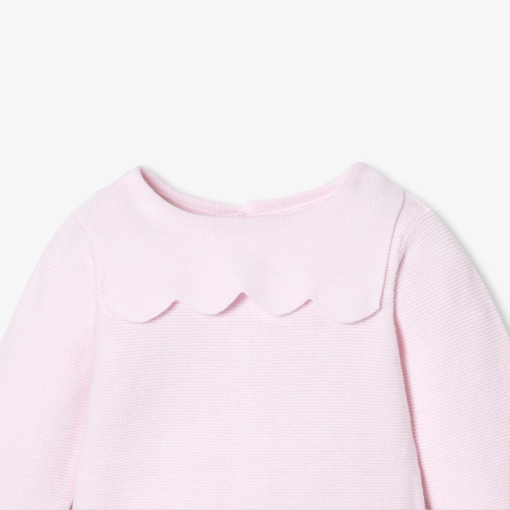 Outfit Set in Top in Garter Stitch Baby Girl - Rosa Pallido Jacadi