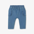 Baby girl comfortable cotton jeans - Light Denim