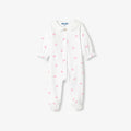 Baby girl cotton interlock pyjamas - White/Multicolour