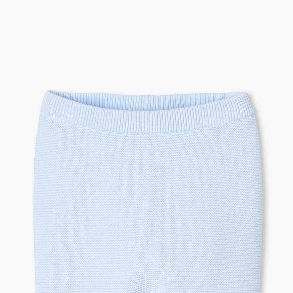 Outfit Set in Top in Garter Stitch Baby Boy - Blu Chiaro
