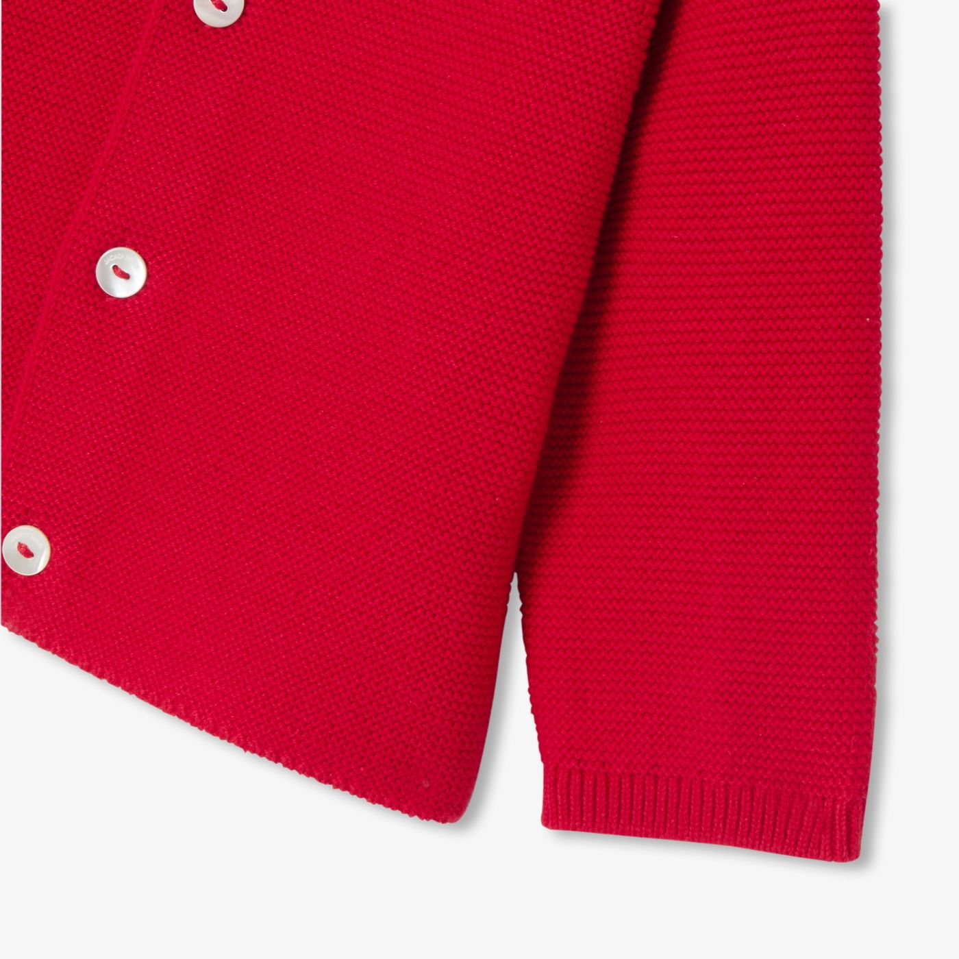 Baby boy cotton garter-stitch cardigan - Jacadi Red