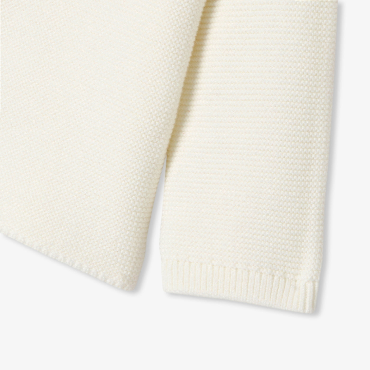 Baby boy cotton garter-stitch cardigan - Jacadi Sweet White