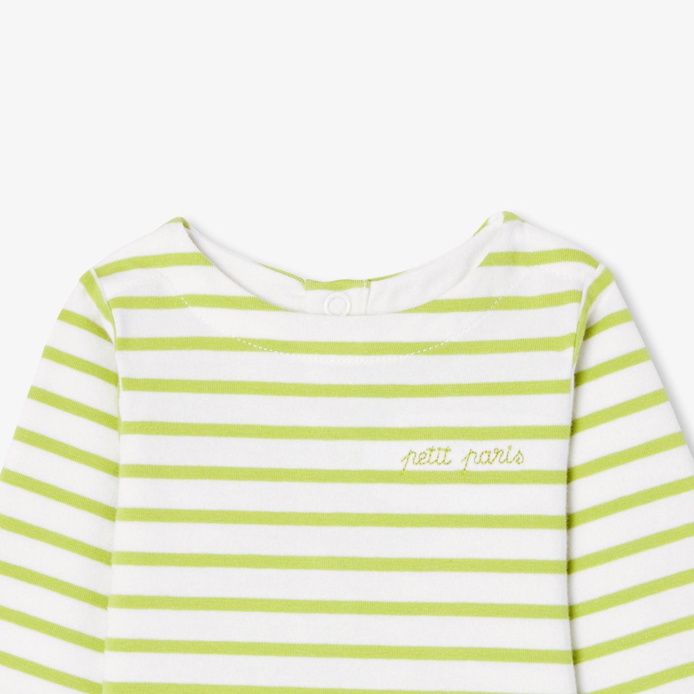 Baby striped cotton bodysuit
