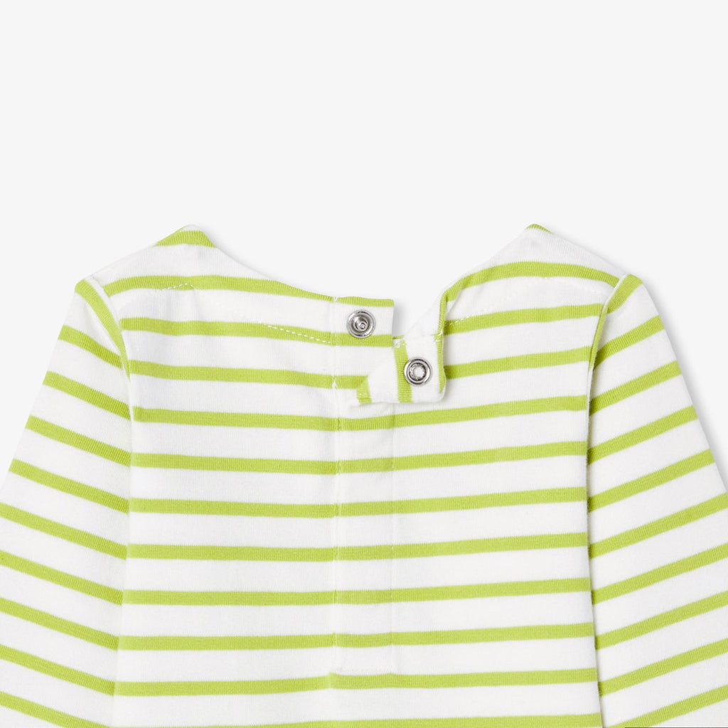 Baby striped cotton bodysuit