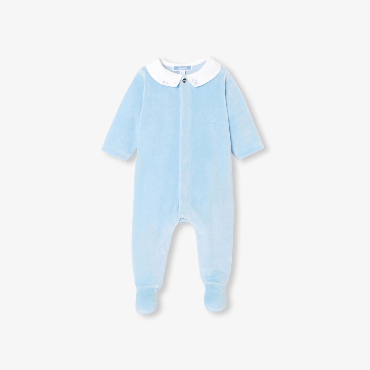 Baby boy velvet pyjamas - Ocean Blue