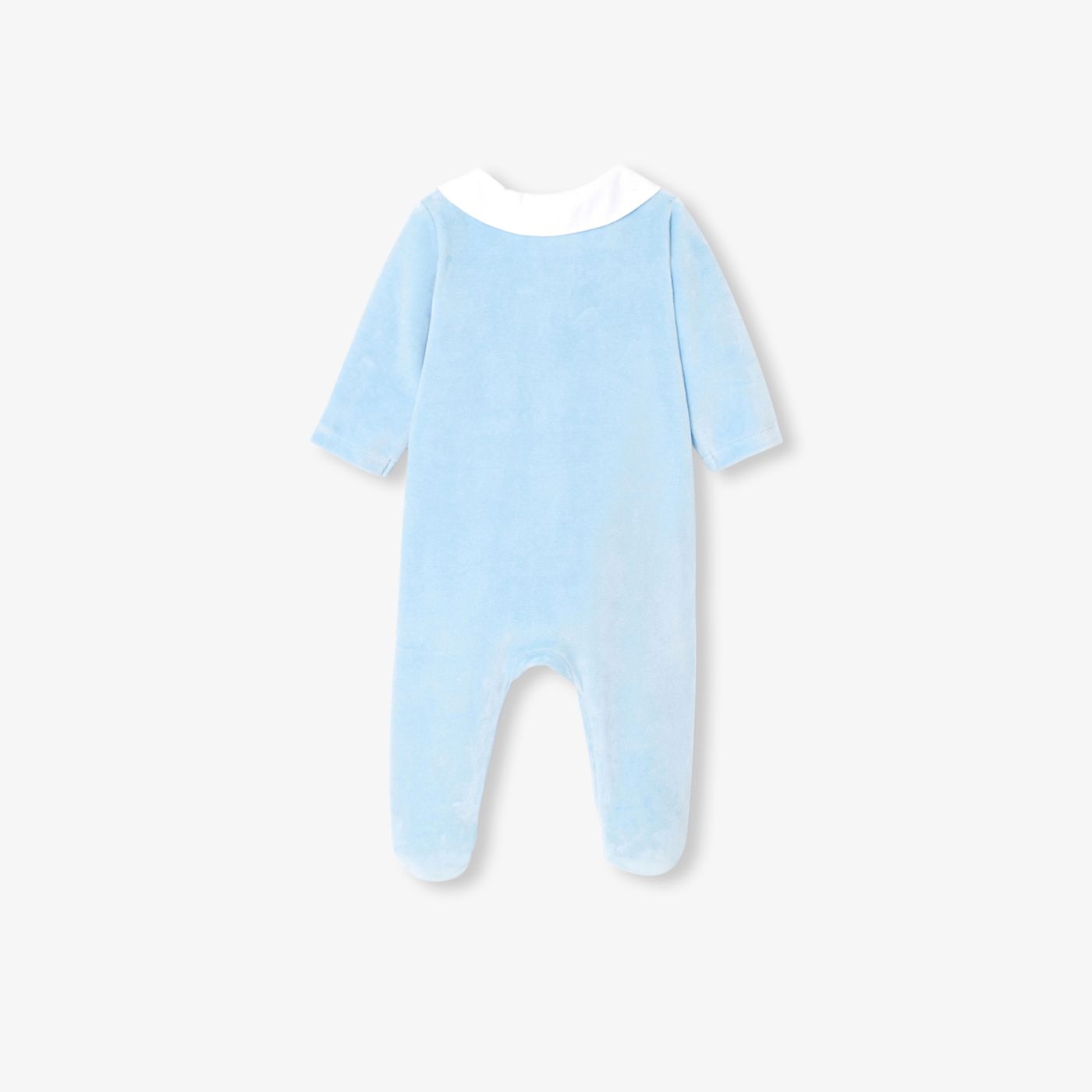 Baby boy velvet pyjamas - Ocean Blue