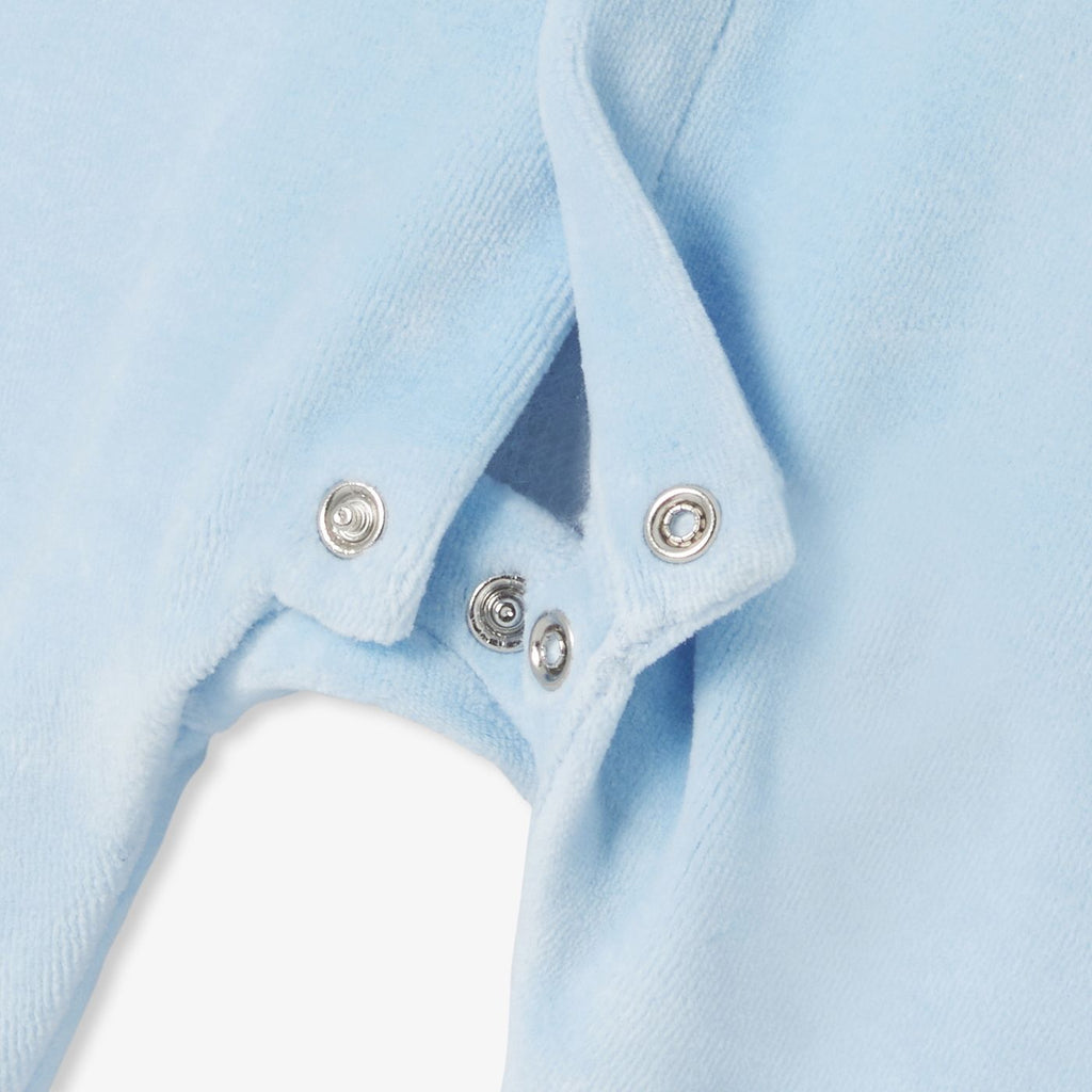 Baby boy velvet pyjamas - Ocean Blue