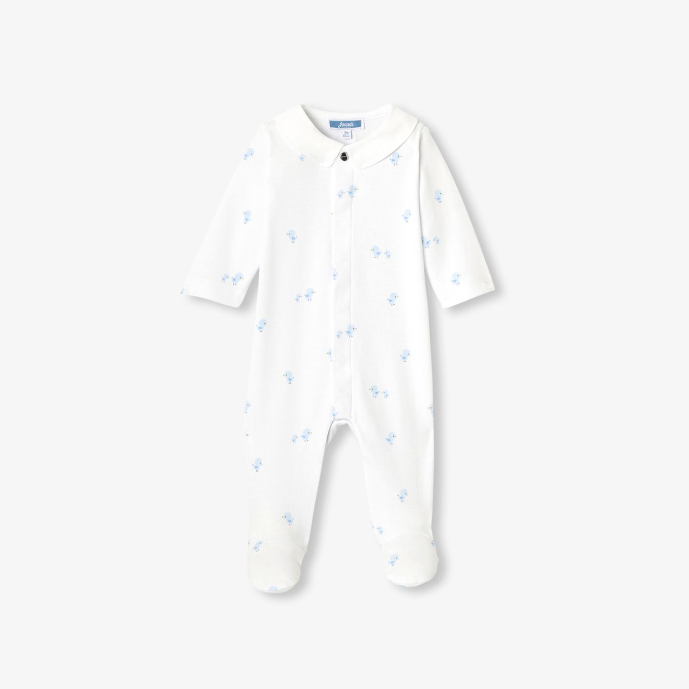 Pyjamas in Cotton Interlock Baby Boy - White/Multicolour
