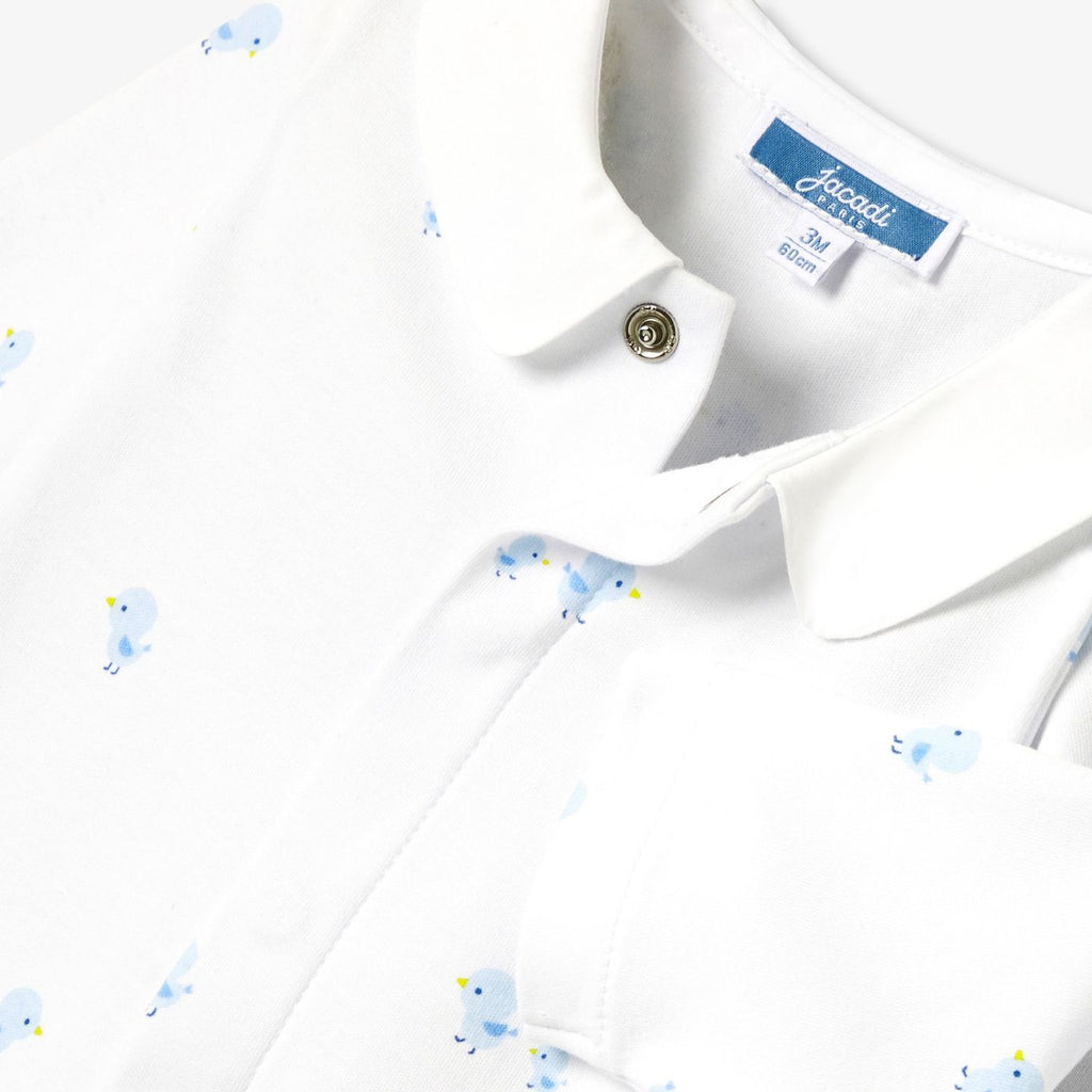 Pyjamas in Cotton Interlock Baby Boy - White/Multicolour