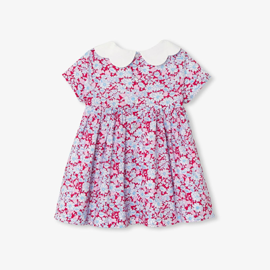 Dress in Liberty Fabric Baby Girl - Red/Multicolour