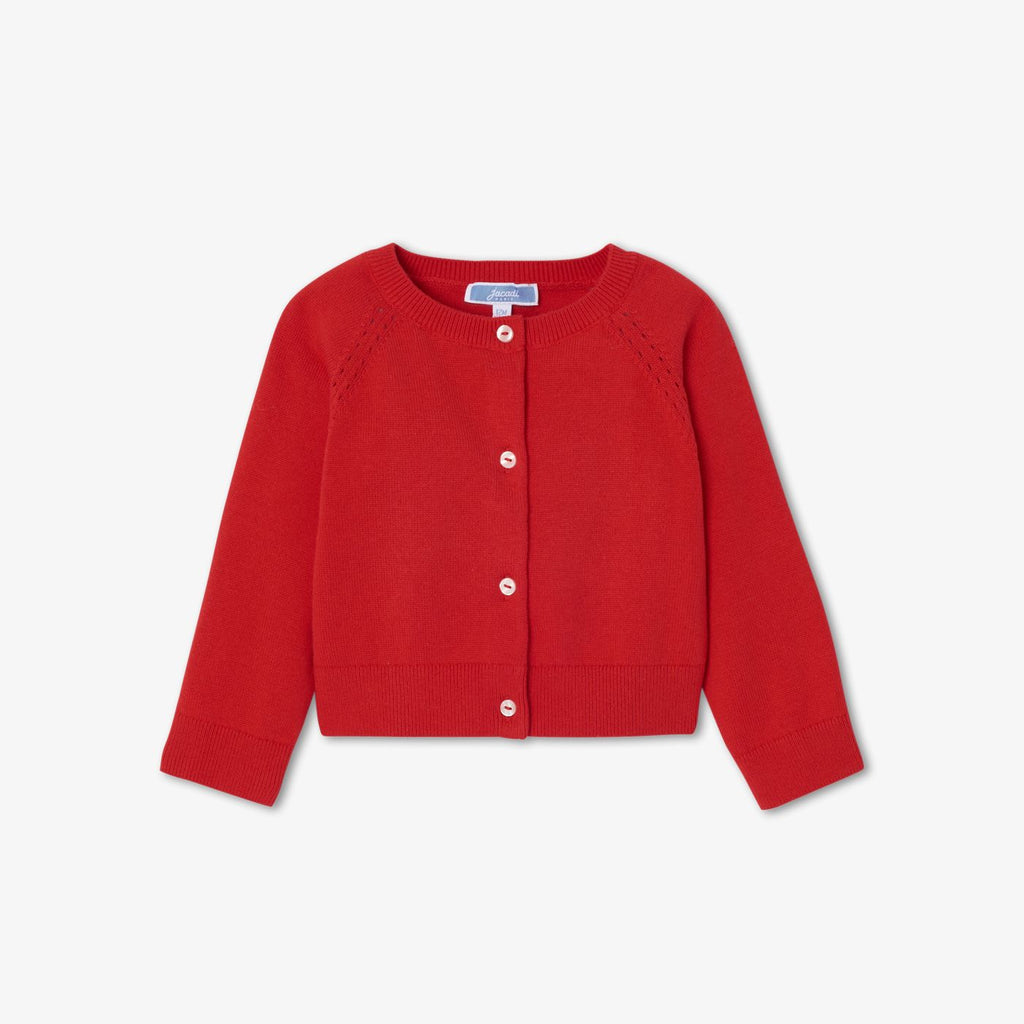 Baby girl cotton cardigan - Jacadi Red