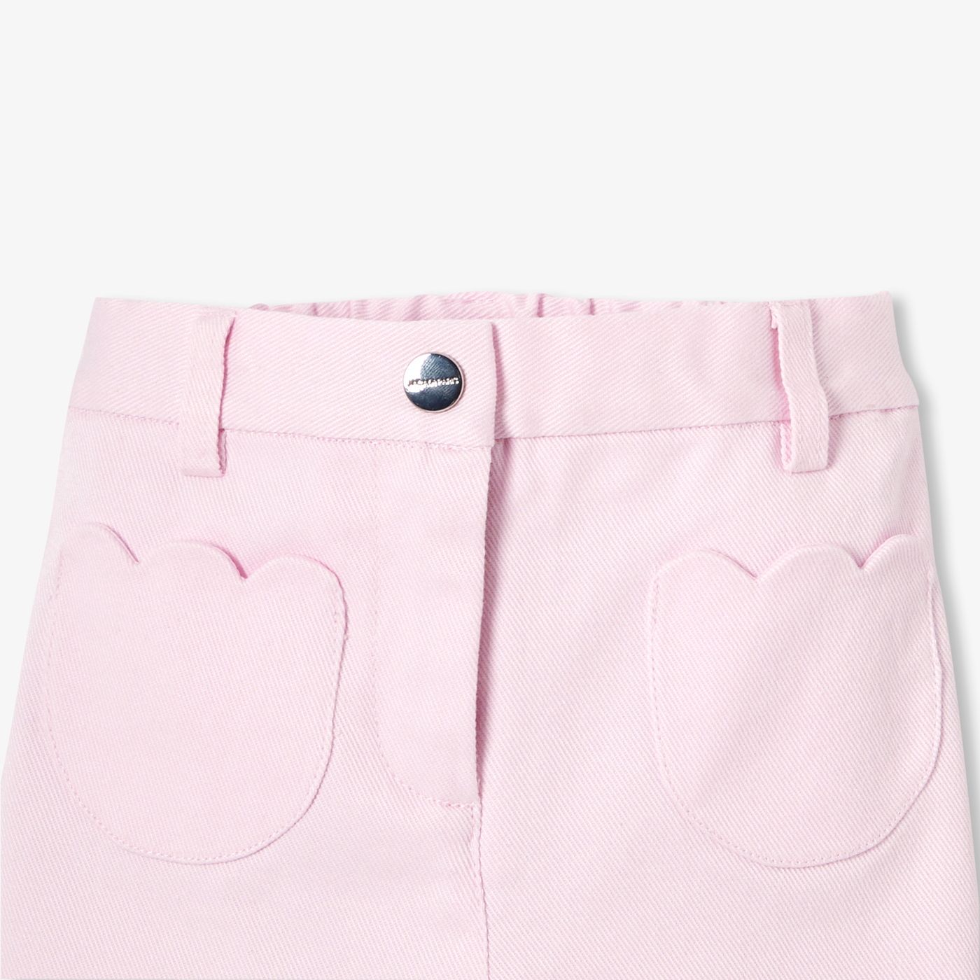 Baby girl cotton twill trousers - Pale Pink Jacadi