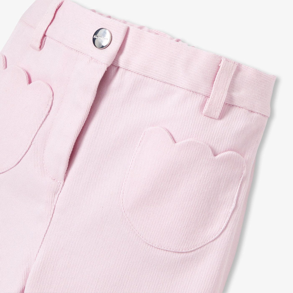 Baby girl cotton twill trousers - Pale Pink Jacadi