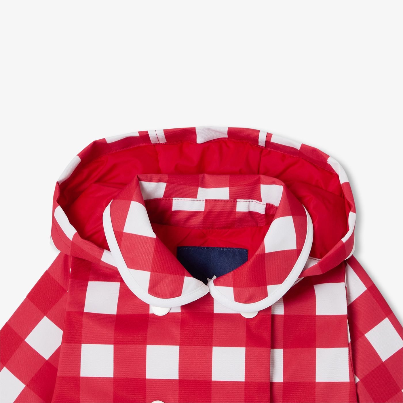 Soprdress a Quadrettini Baby Girl - White/Red
