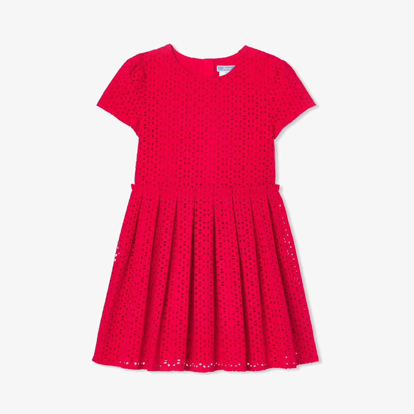 Dress With Broderie Anglaise Girl - Rosso Jacadi