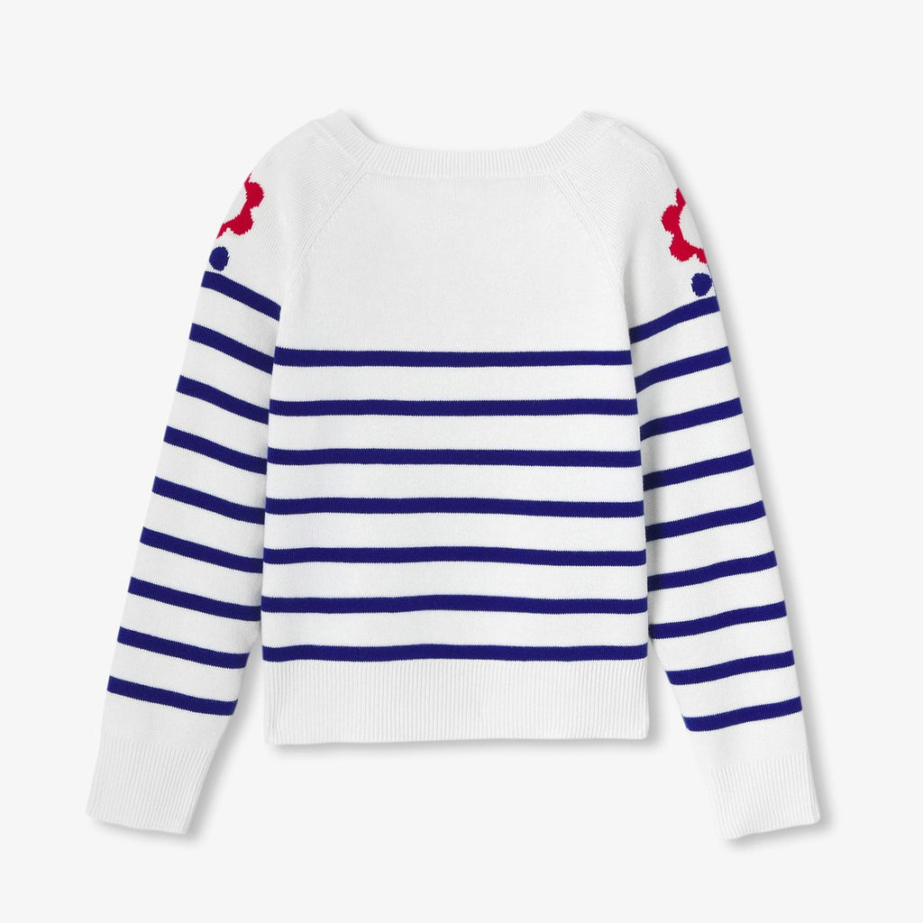 Girls' jersey knit sailor sweater