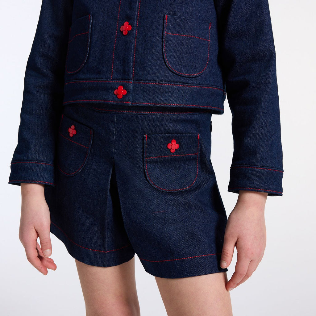 Girls' denim skirt shorts
