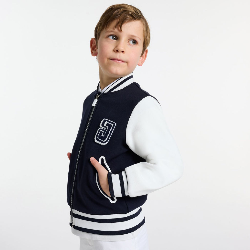Jacket Teddy Boy - Navy Blue/Ecru