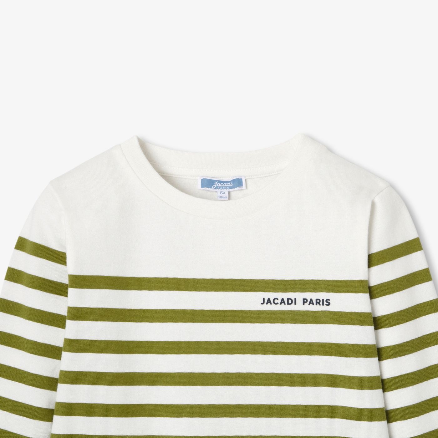 Boy cotton jersey sailor-style T-shirt - White/Green