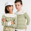 Boy cotton jersey sailor-style T-shirt - White/Green