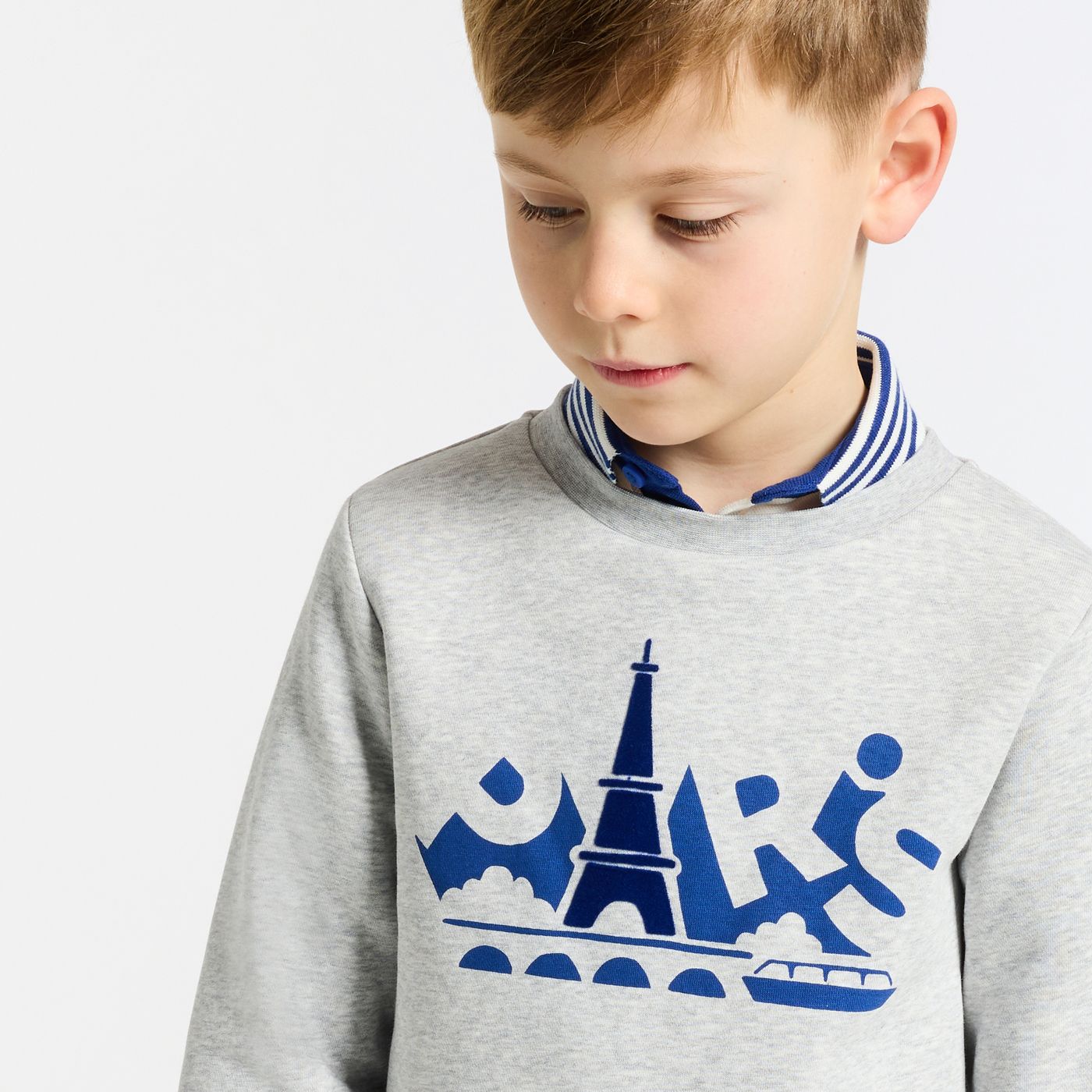 Boy sweatshirt jumper - Light Grey Melange Jacadi